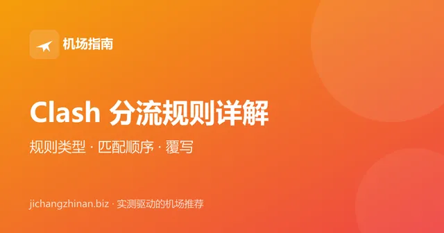 Clash 分流规则详解：规则类型、匹配顺序、策略组与覆写写法封面